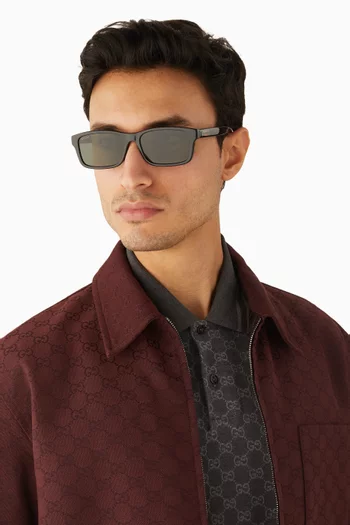 Rectangular Sunglasses in Acetate