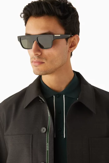 Rectangular Sunglasses in Acetate