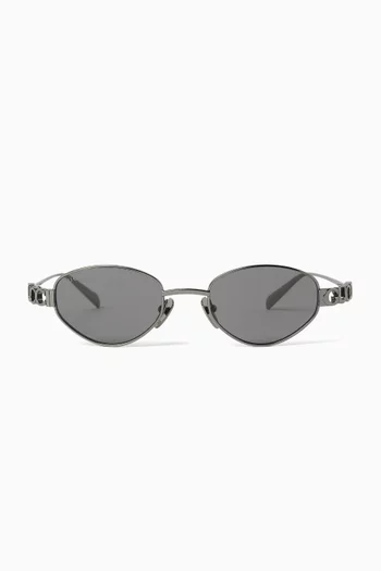 Oval Sunglasses in Metal
