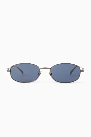 Oval Sunglasses in Metal