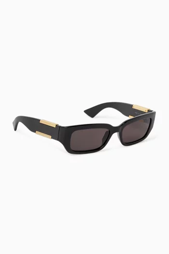 Dash Rectangle Sunglasses in Acetate
