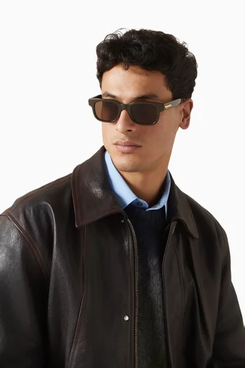 نظارة شمسية بإطار مربع أسيتات