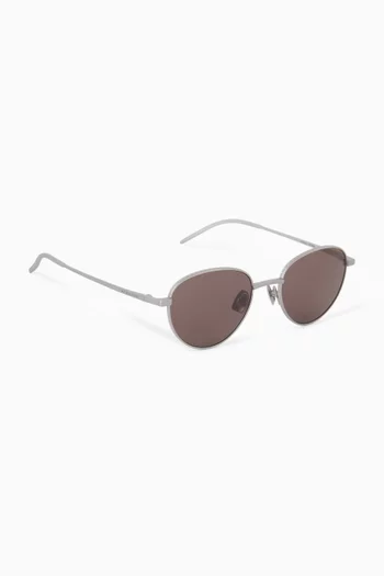 Round Sunglasses in Titanium