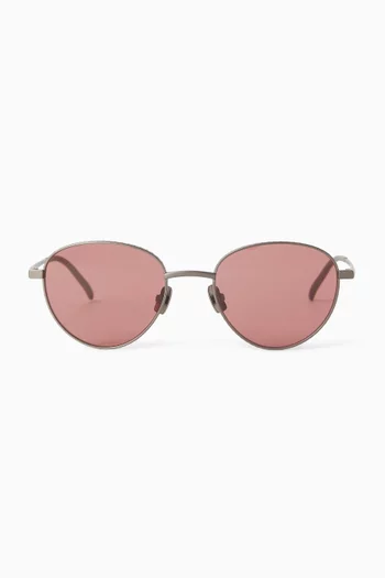 Round Sunglasses in Titanium