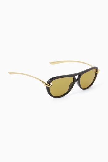 Knot Aviator Sunglasses in Acetate & Metal