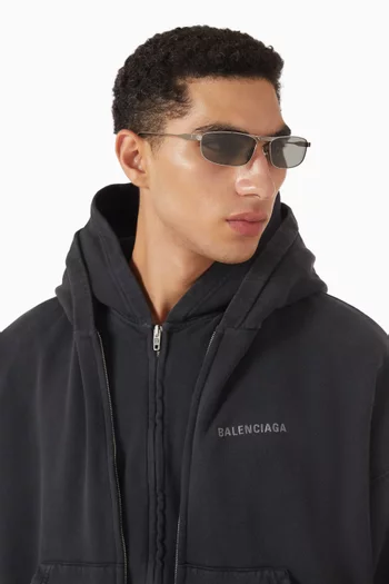 Rectangle Sunglasses in Metal