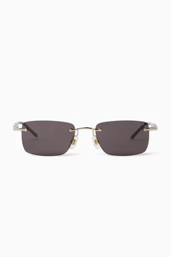 Rectangle Sunglasses in Metal