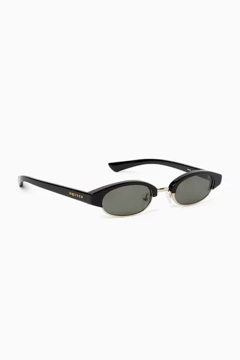 Eclipse Oval Sunglasses in Acetate & Metal