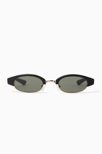 Eclipse Oval Sunglasses in Acetate & Metal