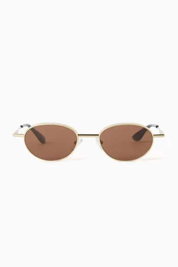 Oval Sunglasses in Metal
