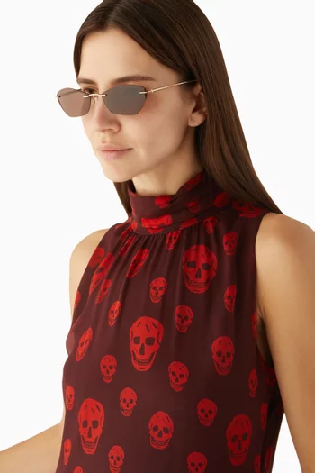 Irregular Sunglasses in Metal