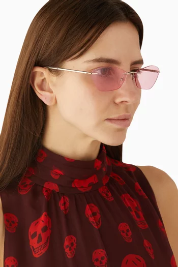 Irregular Sunglasses in Metal