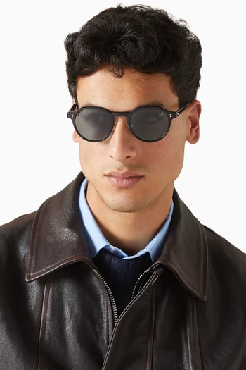 Round Sunglasses in Acetate