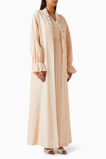 Embroidered Gown in Indian Crepe