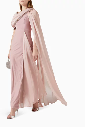 Meghan Cape Maxi Dress