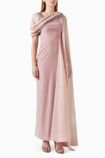 Meghan Cape Maxi Dress