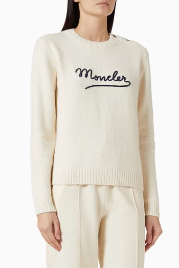 سترة مطرزة بشعار الماركة مزيج قطن