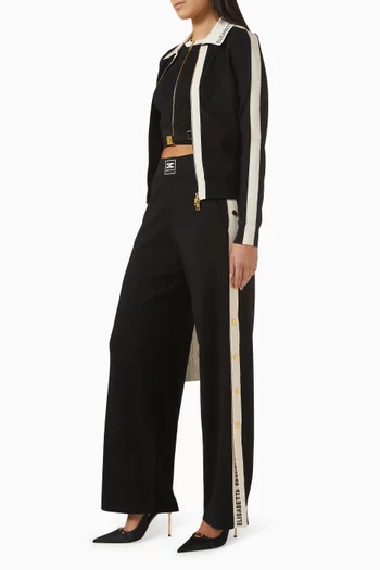 بنطال منسوج من مزيج فيسكوز