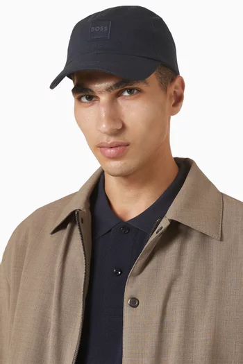 Logo-patch Cap in Cotton Twill