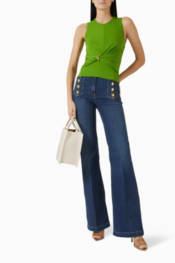 بلوزة بمشبك معدني جيرسيه