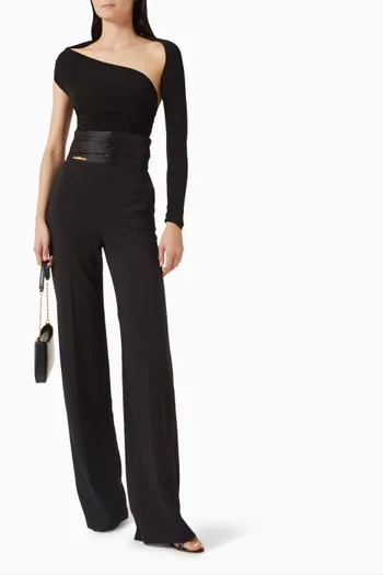 بلوزة بقصة غير متماثلة جيرسيه