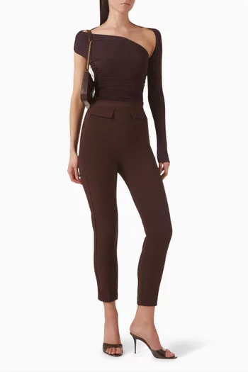 بلوزة بقصة غير متماثلة جيرسيه