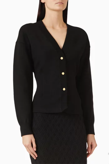 كارديغان منسوج من مزيج فيسكوز