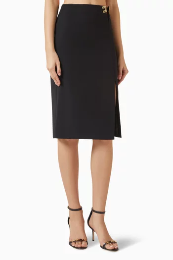 تنورة بفتحة كريب بطبقتين