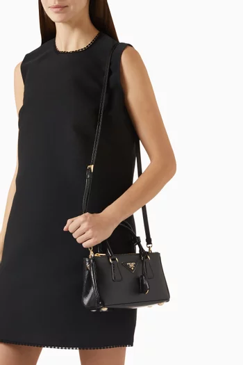 حقيبة يد غاليريا ميني جلد سافيانو لامع