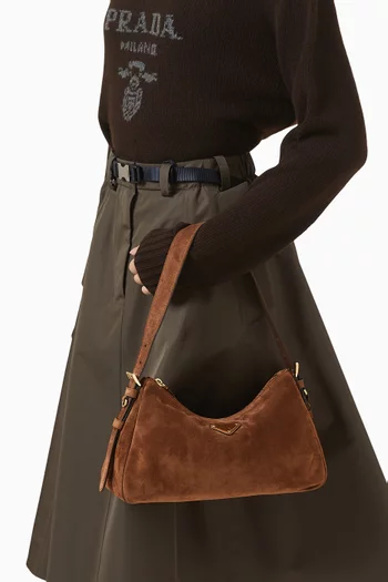 Medium Aimée Shoulder Bag in Suede