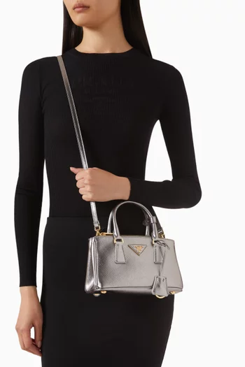 حقيبة يد غاليريا ميني جلد سافيانو لامع