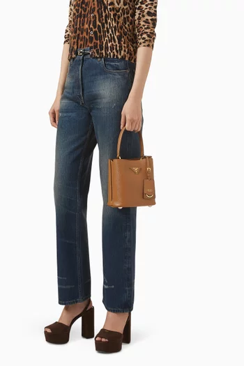 حقيبة بانييه ميني بيد علوية جلد سافيانو