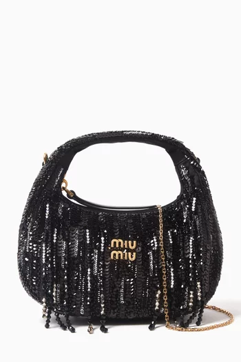 Wander Mini Bag in Crystal-embellished Satin