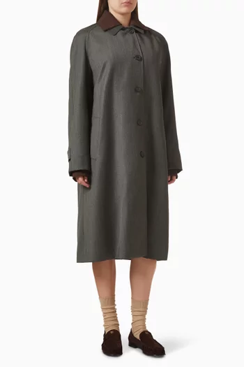 Single-breasted Coat in Virgin Wool