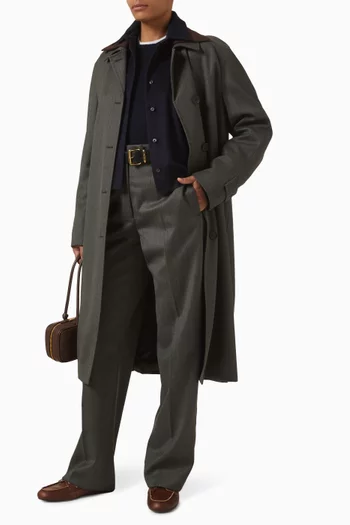 بنطال بقصة ساق مستقيمة صوف بكر