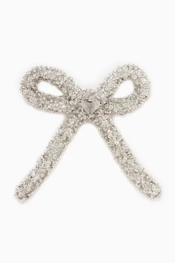 Bow Crystal-embellished Hair Clip