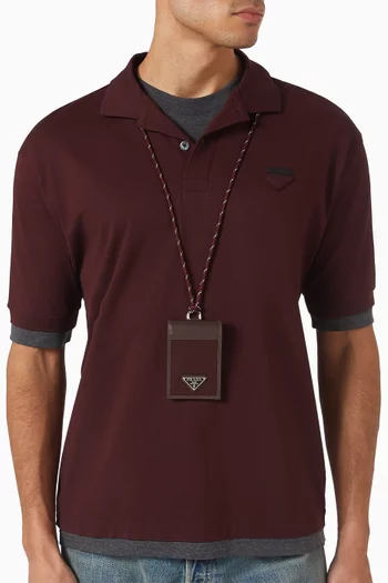 حافظة بطاقات سبيد روك بحمالة نايلون معاد تدويره وجلد