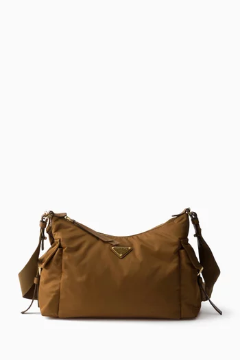 Large Explore Bag in Re-Nylon and Leather