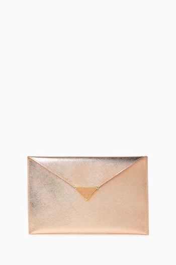 Envelope Clutch Bag in Saffiano Leather