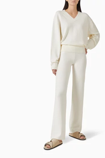 Sweater Knit Pullover V-neck