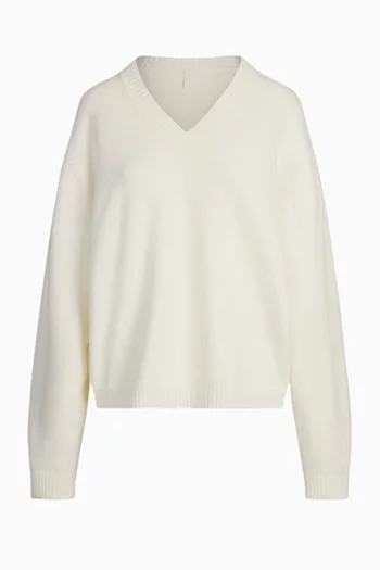 Sweater Knit Pullover V-neck