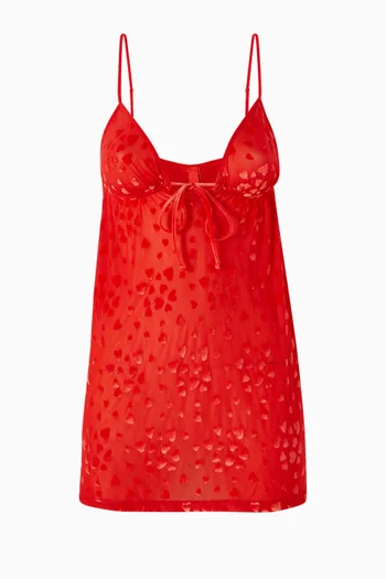 فستان قصير مخمل شفاف