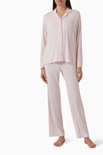 Sleep Long Sleeve Button-up Set