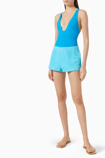 Terry Cover-Ups Fold Over Short