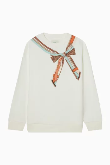 Logo Bow Print Sweatshirt