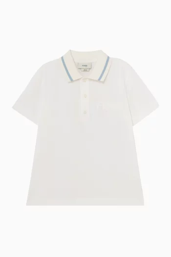 Logo-embroidered Polo Shirt in Cotton Pique