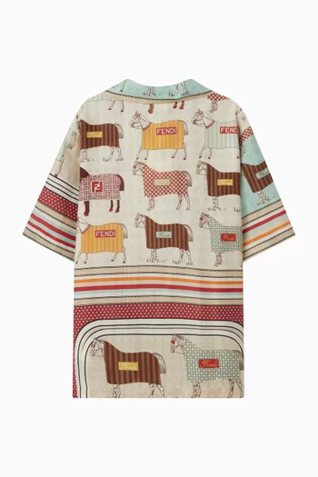 Horse Print Bowling Shirt