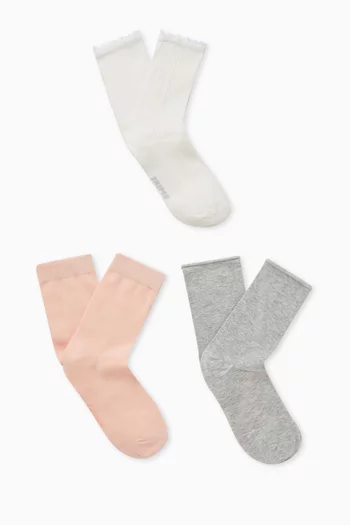 Textured Socks, Set of 3