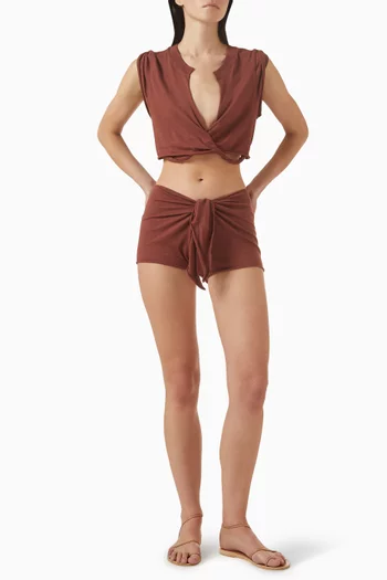 Cotton Jersey Cover-up Shorts