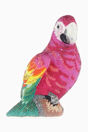 Bali Parrot Crystal-embellished Clutch